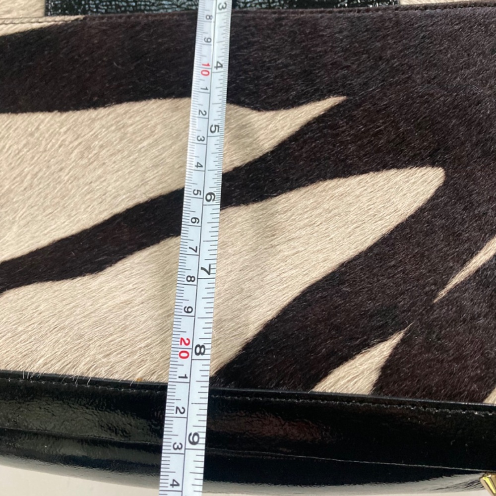 Elaine Turner Zebra Haircalf Shoulder Bag Purse Pink Lined - Picture 14 of 14
